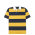  SS-RJS - Short Sleeve Striped Rugby Jersey - Navy/Gold